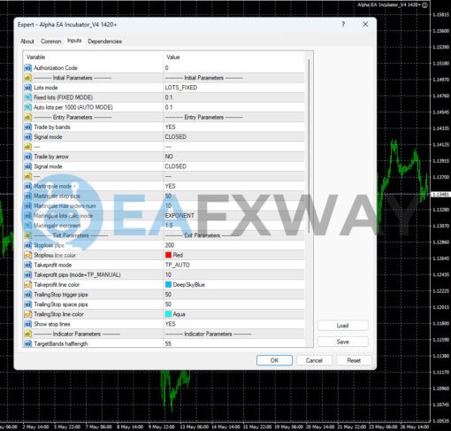 Alpha Prop Firms Incubator EA MT4 Inputs 1