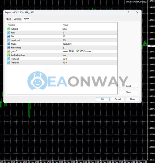 Gold Scalper Ea v4 MT4 Inputs