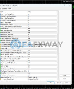 Night Hunter Pro EA MT4 Inputs 2
