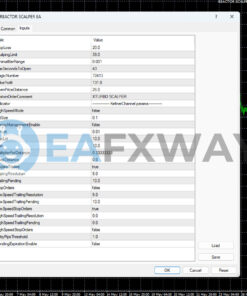 REACTOR SCALPER EA MT4 Inputs
