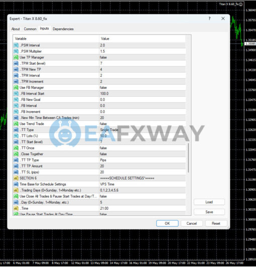 Titan X Tool EA MT4 Inputs 4