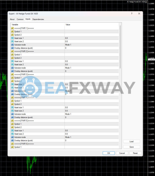 AI Hedge Funds EA MT4 Inputs 1