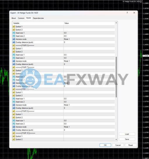 AI Hedge Funds EA MT4 Inputs 2