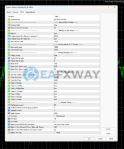 Bitcoin Wizard EA MT4 Inputs