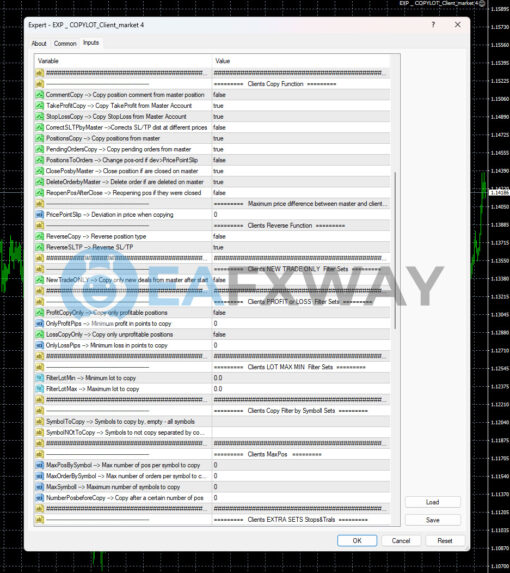 Exp COPYLOT MASTER AND COPYLOT CLIENT EA MT4 Inputs 2