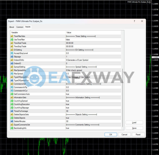 FMM Ultimate Pro Scalper EA MT4 Inputs 2