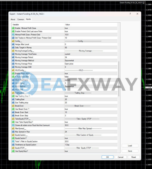 Instant Funding AI EA MT4 Inputs 2