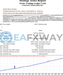 Javier Trading Scalper Gold EA MT4 Backtest