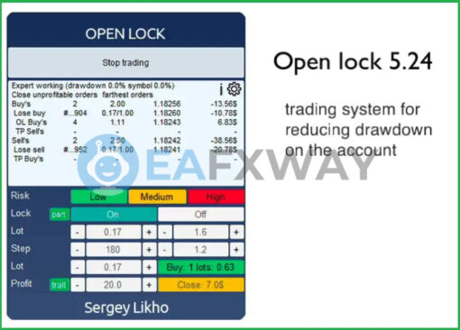 Open Lock EA MT4 Review Setting