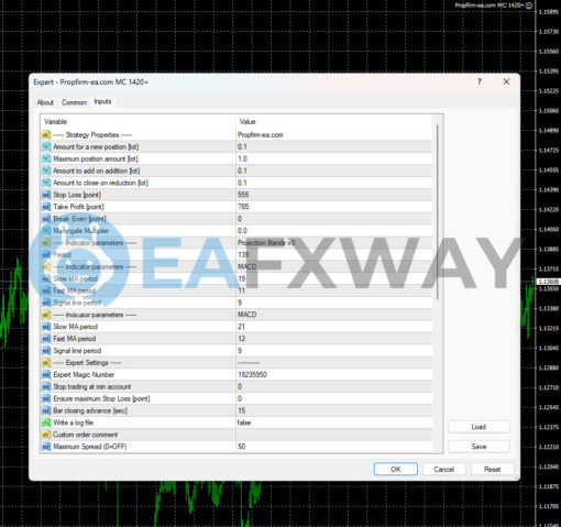 PROP FIRM EA v6.5 MT4 Inputs 1