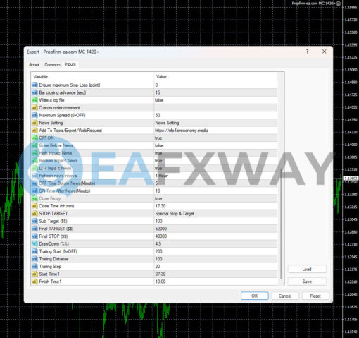 PROP FIRM EA v6.5 MT4 Inputs 2