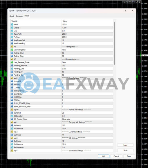 Signalspro007 EA MT4 Inputs 1