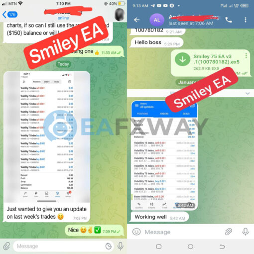 Smiley 75 EA MT5 Expert Advisor Review Live Signal