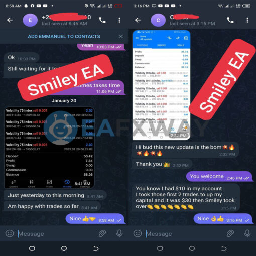 Smiley 75 EA MT5 Expert Advisor Signal